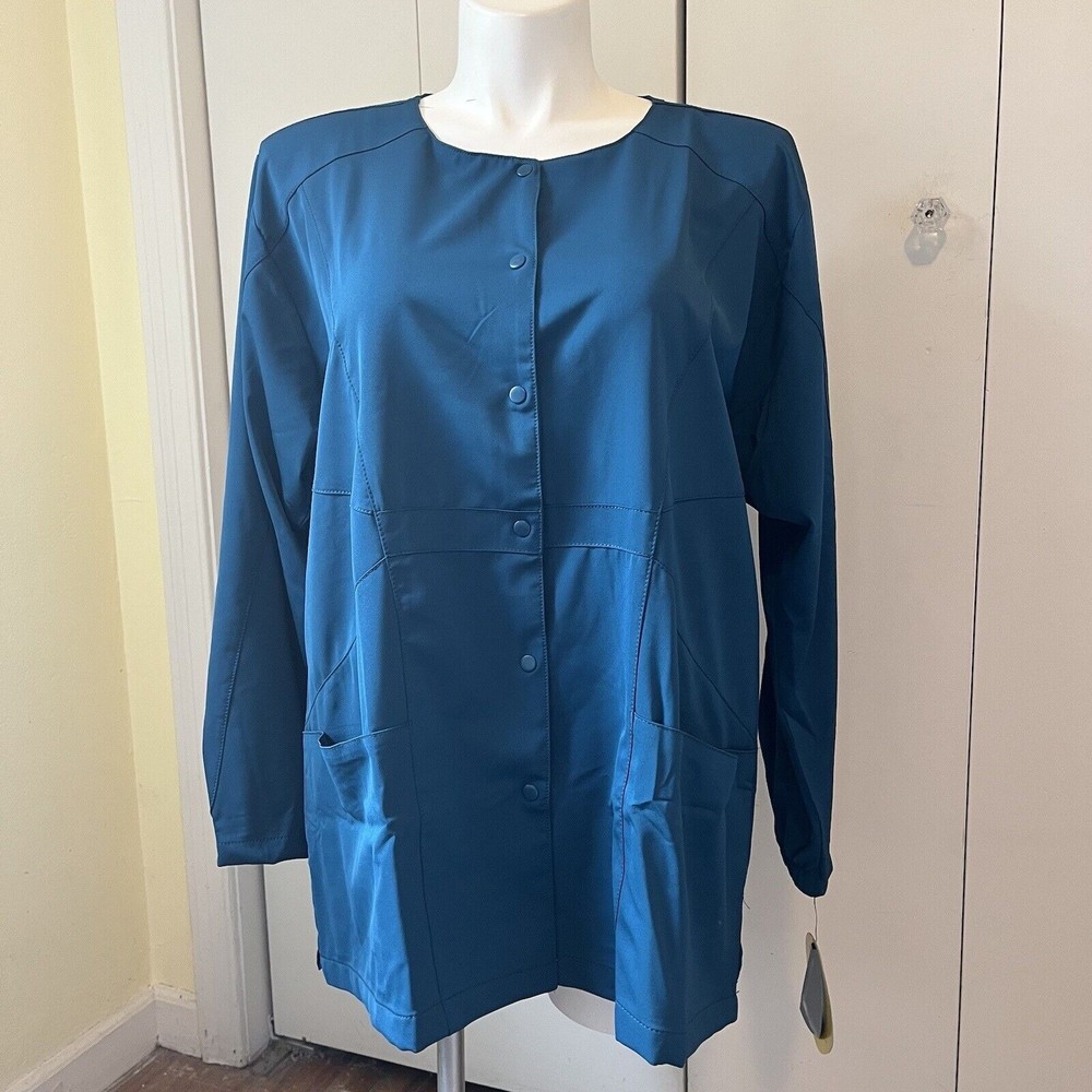 WonderWink HP High Performance Scrub Jacket 8312X Cari 2XL Teal NWT